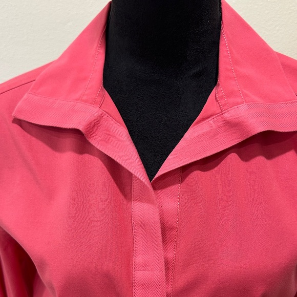 Talbots Coral Button-Down Shirt - Picture 2 of 4